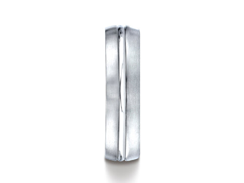 Benchmark Cobalt Chrome 6mm Comfort-fit Satin-finished Design Ring