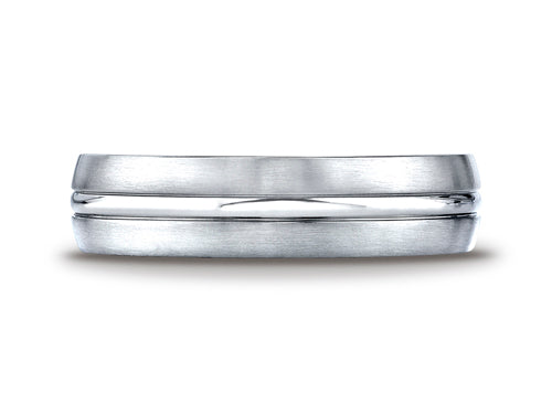 Benchmark Cobalt Chrome 6mm Comfort-fit Satin-finished Design Ring