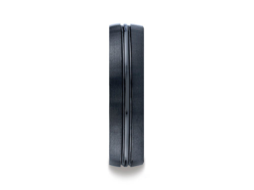 Benchmark Ceramic 6mm Comfort-fit Satin-finished Design Ring