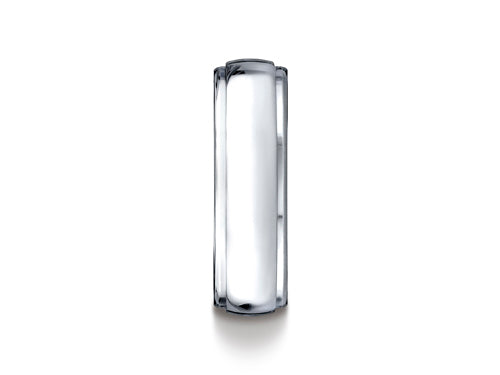 Benchmark Cobalt Chrome 7mm Comfort-fit High Polished Design Ring