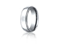 Benchmark Cobalt Chrome 7mm Comfort-fit High Polished Design Ring
