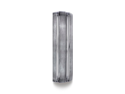 Benchmark 7mm Comfort Fit Tungsten Carbide Wedding Band / Ring