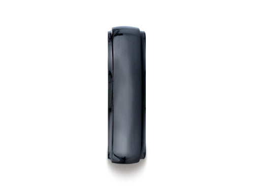 Benchmark Ceramic 7mm Comfort-fit High Polished Design Ring