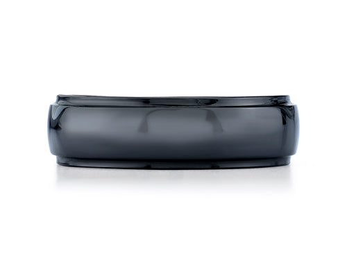 Benchmark Ceramic 7mm Comfort-fit High Polished Design Ring