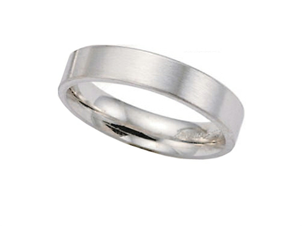 Benchmark 4mm Comfort Fit Satin Spin Finish Wedding Band / Ring