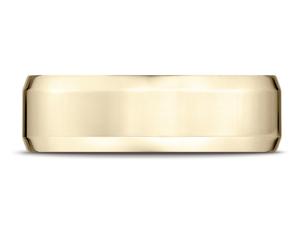 Benchmark 10k Gold 7mm Comfort-fit High Polished Carved Design Wedding Band Ring