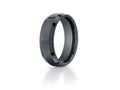 Benchmark Ceramic 7mm Comfort-fit High Polished Beveled Edge Design Ring