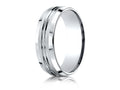 Benchmark 7mm Comfort-fit Satin-finished Beveled Edge Design Ring