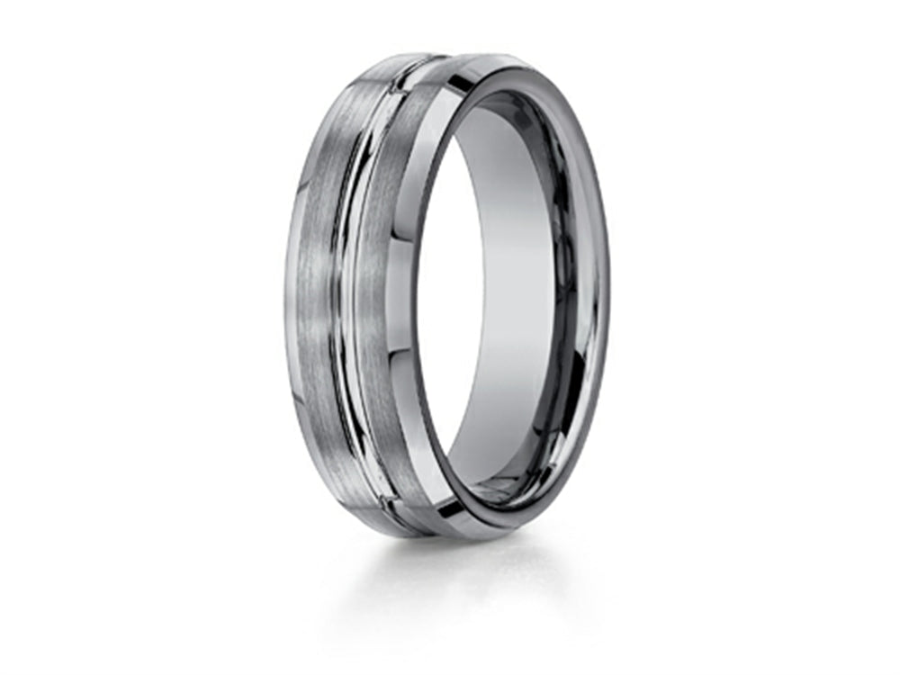 Benchmark 7mm Comfort Fit Tungsten Carbide Wedding Band / Ring