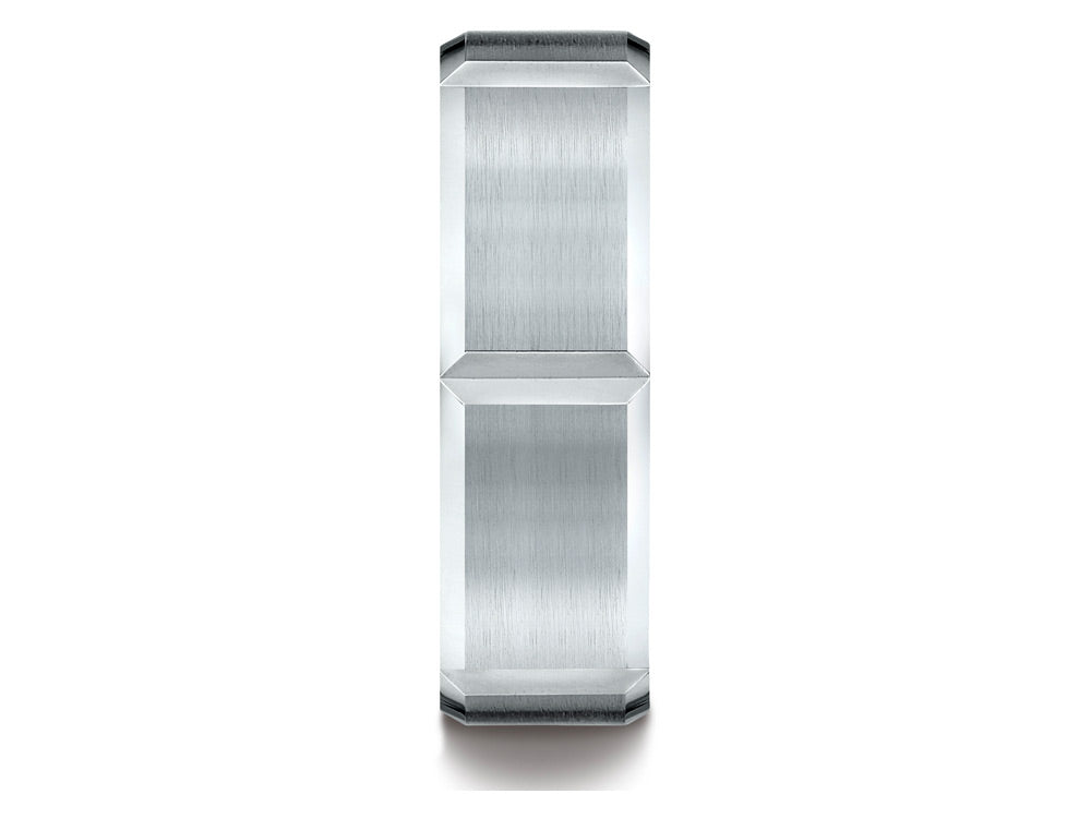 Benchmark 14k Gold 7mm Comfort-fit Satin-finished Grooves Carved Design Wedding Band Ring