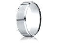 Benchmark 10k Gold 7mm Comfort-fit Satin-finished Grooves Carved Design Wedding Band Ring