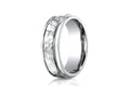 Benchmark 7mm Comfort Fit Hammered-Finished  Wedding Band / Ring