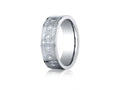 Benchmark Cobalt Chrome 7mm Comfort-fit Cross Design Ring