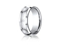 Benchmark Cobalt Chrome 7.5mm Comfort-fit Satin-finished Concave Design Ring