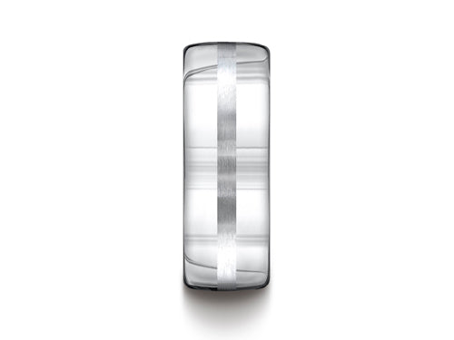 Benchmark Cobalt Chrome 7.5mm Comfort-fit Satin-finished Design Ring