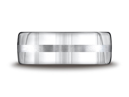 Benchmark Cobalt Chrome 7.5mm Comfort-fit Satin-finished Design Ring