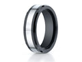 Benchmark 7mm Tungsten Forge Wedding Band Ring with Seranite Edge