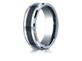 Benchmark Cobalt Chrome7mm Comfort-fit Ceramic Inlay Design Ring
