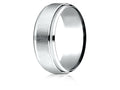 Benchmark 10 Karat Gold 7mm Comfort-fit Drop Bevel Swirl Finish Center Design Wedding Band Ring