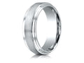 Benchmark 14k Gold 8mm Comfort-fit Satin-finished Step Edge Carved Design Wedding Band Ring