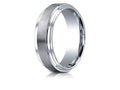 Benchmark Cobalt Chrome 8mm Comfort-fit Satin-finished Double Edge Design Ring