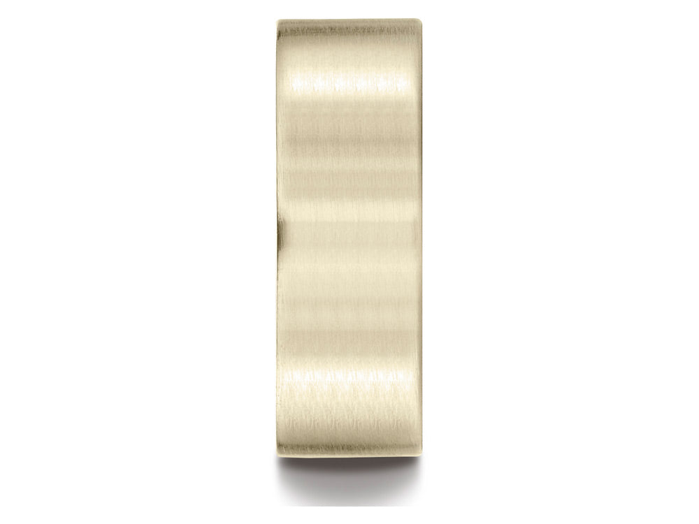 Benchmark 14k Gold 8mm Comfort-fit Satin-finished Carved Design Wedding Band Ring