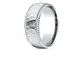 Benchmark 10k Gold 8mm Comfort-fit Rope Edge Hammered Finish Design Wedding Band Ring