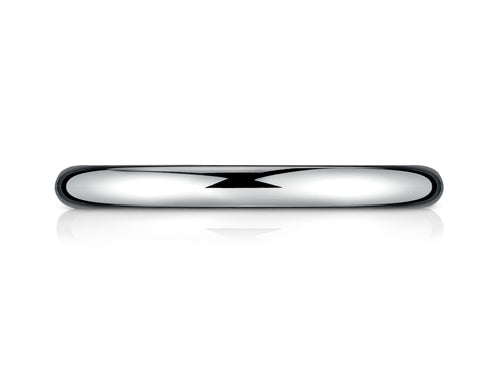 Benchmark 2.5mm Comfort-fit High Polished Round Carved Design Wedding Band Ring