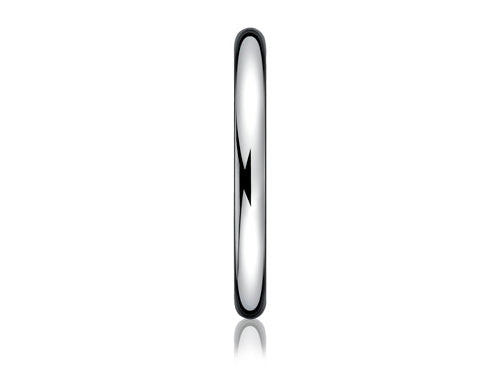 Benchmark 2.5mm Comfort-fit High Polished Round Carved Design Wedding Band Ring