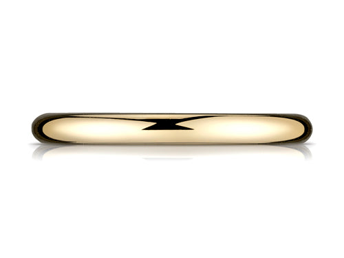 Benchmark 2.5mm Comfort-fit High Polished Round Carved Design Wedding Band Ring