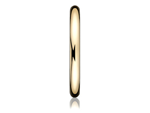 Benchmark 2.5mm Comfort-fit High Polished Round Carved Design Wedding Band Ring