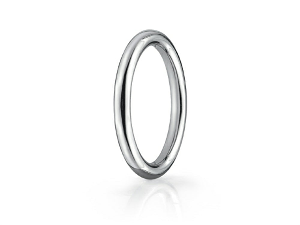 Benchmark 2.5mm Comfort-fit High Polished Round Carved Design Wedding Band Ring