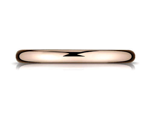 Benchmark 2.5mm Comfort-fit High Polished Round Carved Design Wedding Band Ring