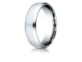 Benchmark 18 Karat Gold 6.5mm Comfort-fit Drop Edge High Polish Design Wedding Band Ring