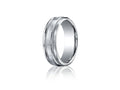 Benchmark 7.5mm Comfort-fit Satin-finished Rope Carved Design Wedding Band Ring
