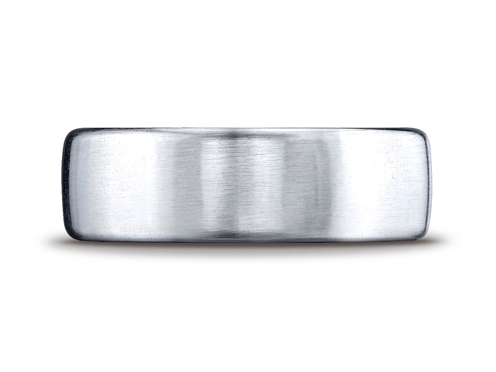 Benchmark Cobalt Chrome 7.5mm Comfort-fit Satin-finished Design Ring