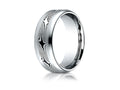 Benchmark Cobalt Chrome 8.0 Comfort-fit Satin-mokume Design Ring