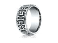 Benchmark Cobalt Chrome 9mm Comfort-fit Maltese Cross Design Ring