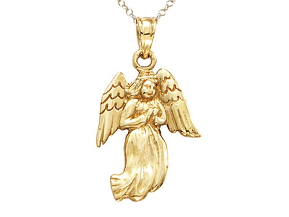 Finejewelers 14k Yellow Gold Angel Pendant Necklace - Chain Included