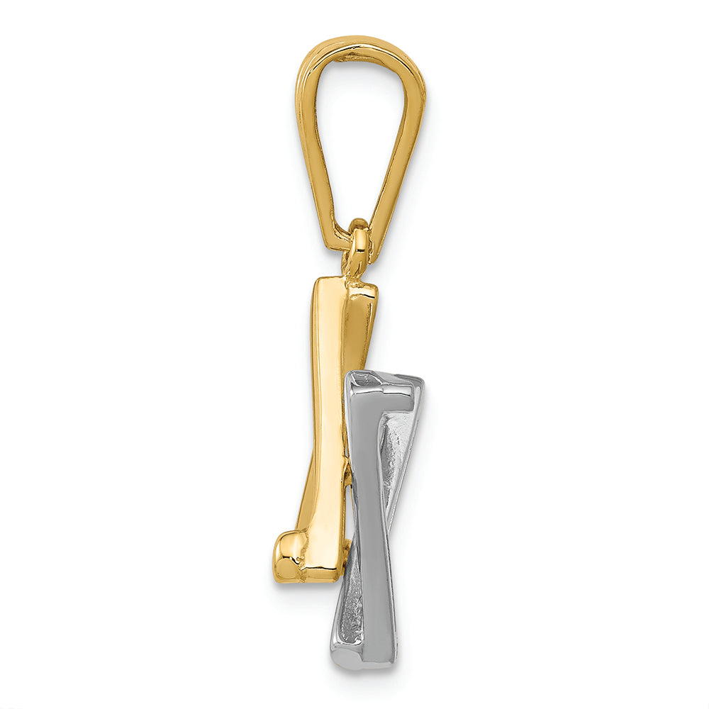 FJC Finejewelers 14k Two-tone Gold Star Of David Charm