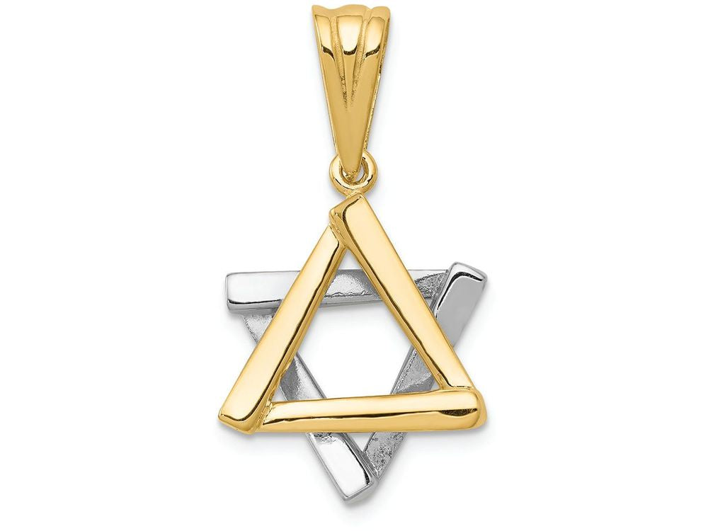 FJC Finejewelers 14k Two-tone Gold Star Of David Charm