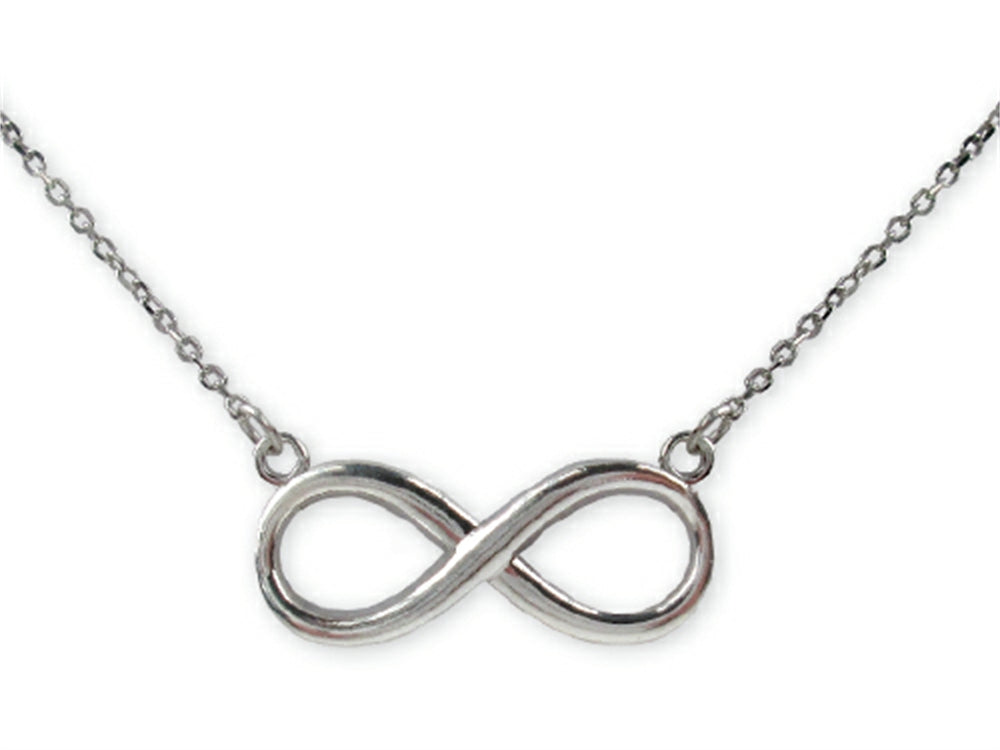 Finejewelers 925 Sterling Silver Infinity Pendant Necklace - 16/18 Inch Adjustable Chain Included
