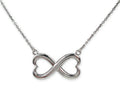 Finejewelers 925 Sterling Silver Double Heart Infinite Love Pendant Necklace - Adjustable Chain included