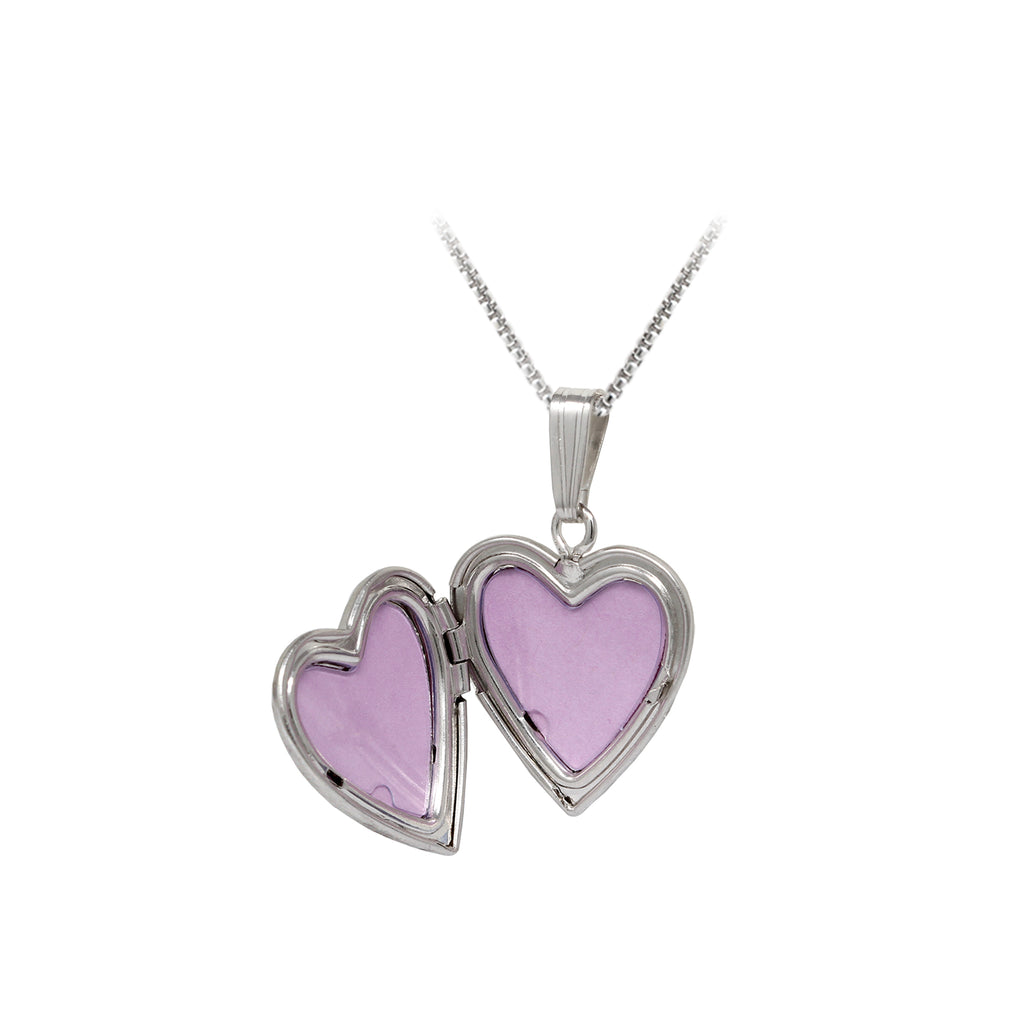 Finejewelers Sterling Silver 16mm Heart Love Locket, 16-18 Inch Adjustable Box Chain