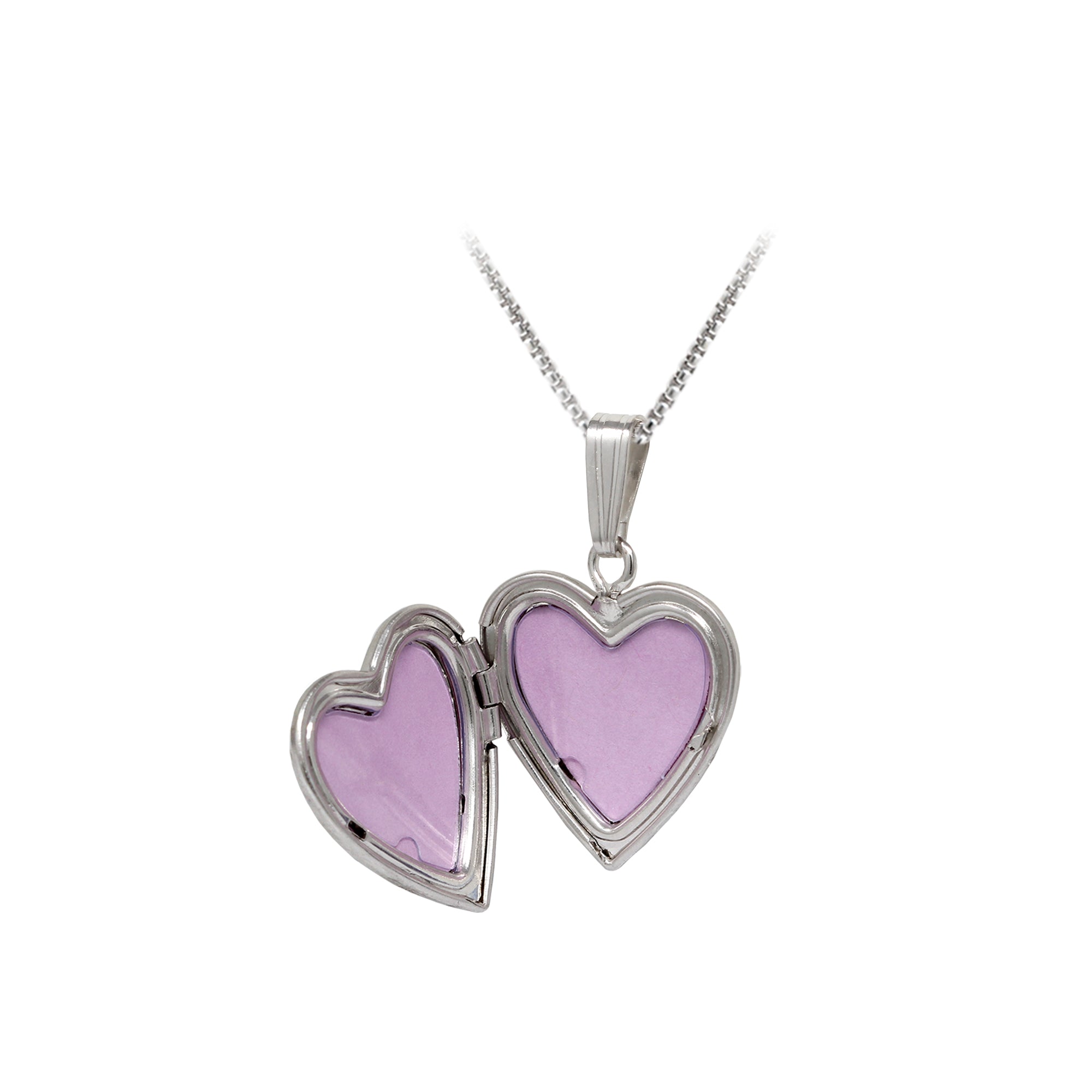 Finejewelers Sterling Silver 16mm Heart and Cross Locket, 16-18 Inch Adjustable Box Chain