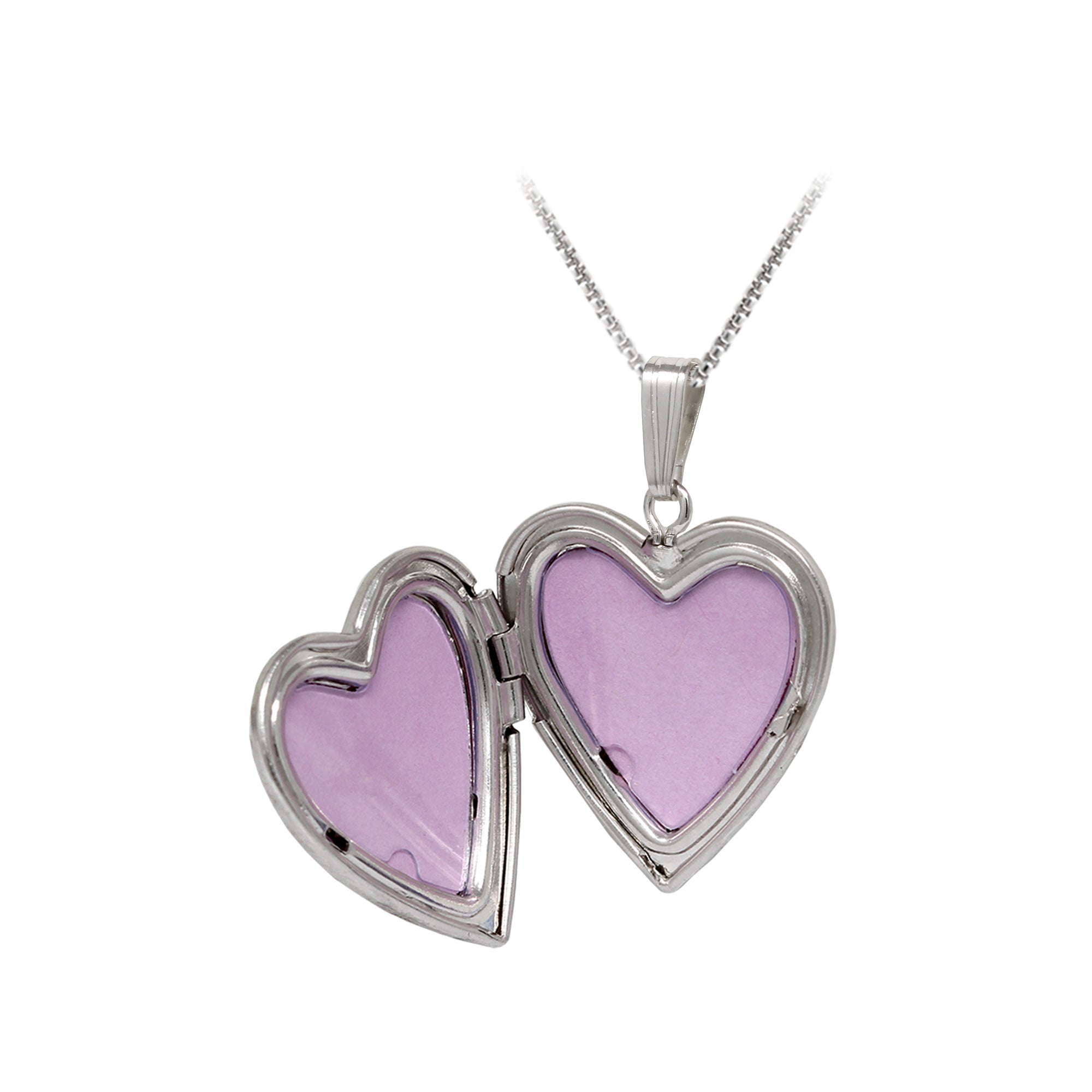 Finejewelers Sterling Silver 20mm Paw Of My Heart Locket, 16-18 Inch Adjustable Box Chain