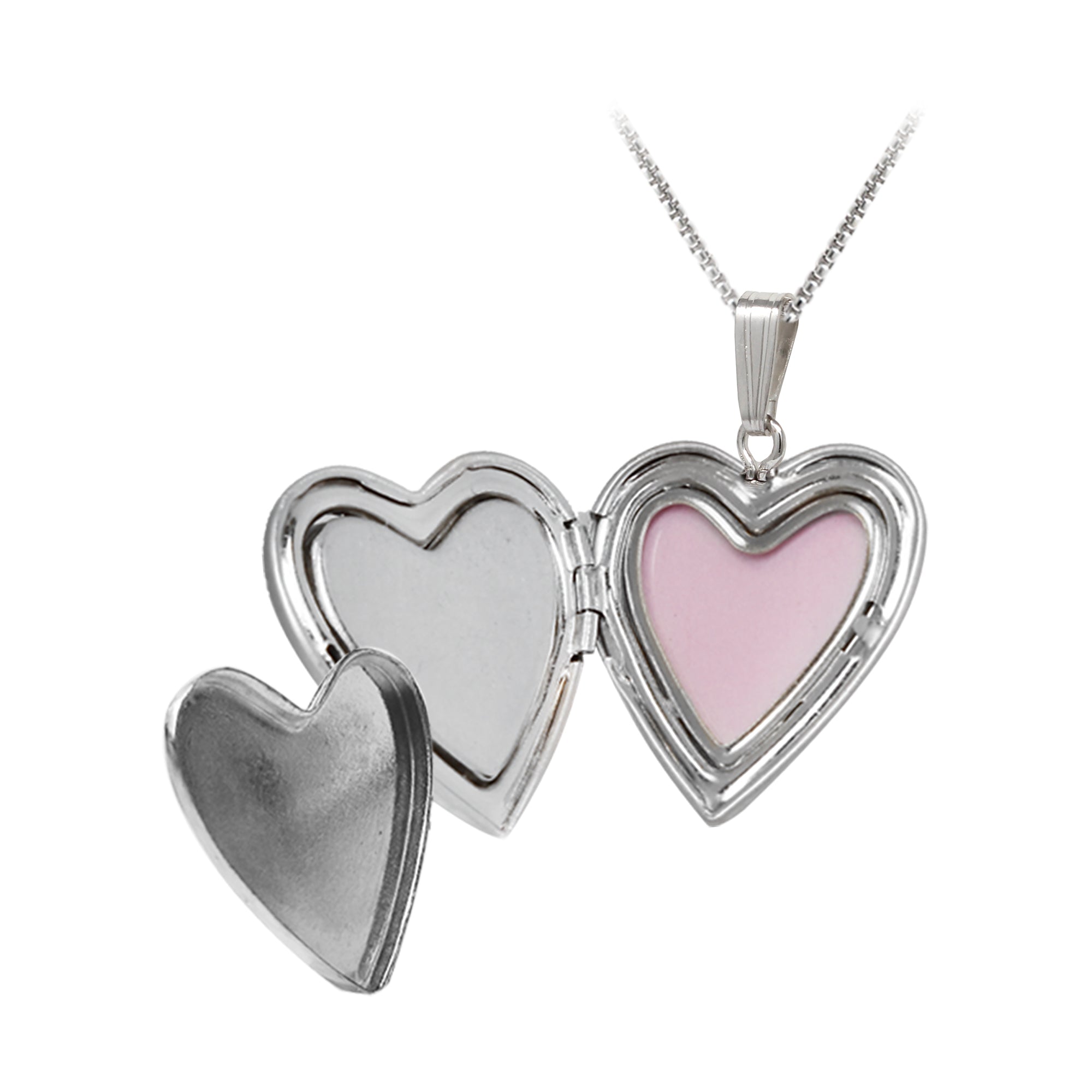 Finejewelers Sterling Silver 20mm Heart In Loving Memory Cremation Locket 16-18 Inch Adjustable Box Chain