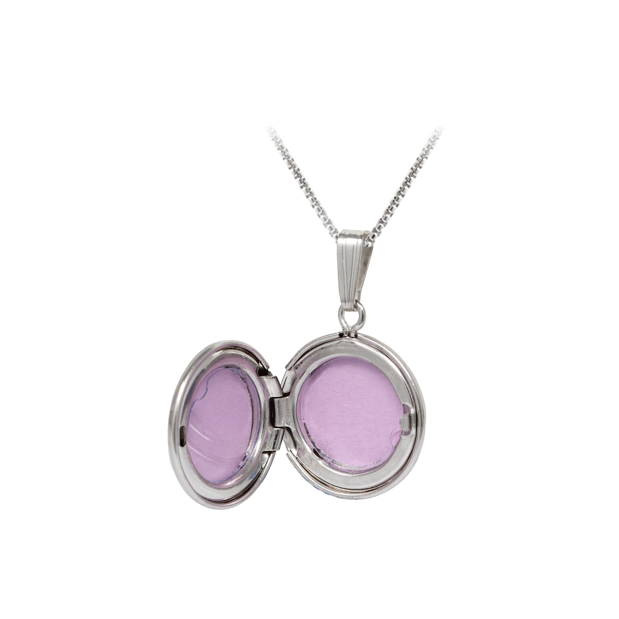 Finejewelers Sterling Silver 16mm Round Mom Locket, 16-18 Inch Adjustable Box Chain