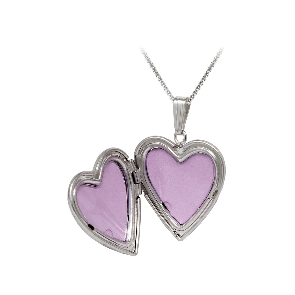 Finejewelers Sterling Silver 20mm Heart Locket, 16-18 Inch Adjustable Box Chain