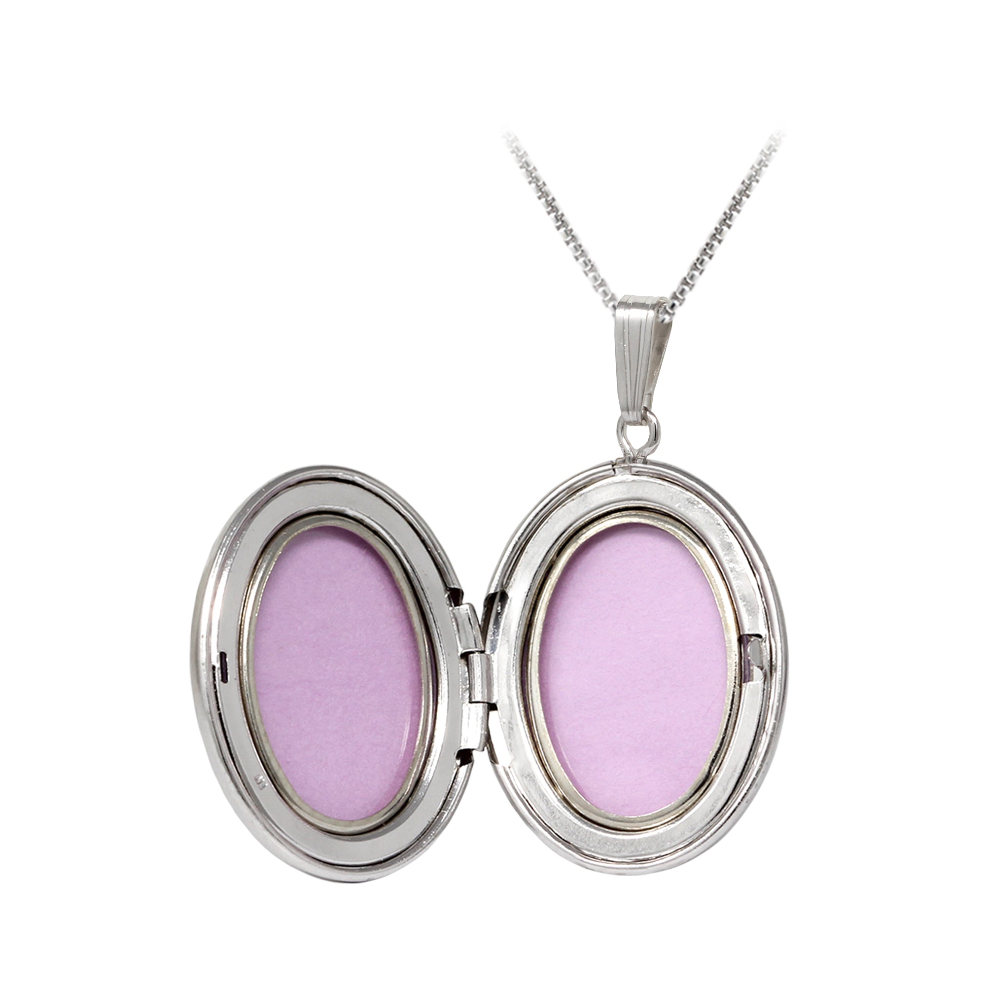 Finejewelers Sterling Silver 20x25mm Oval Cross Locket, 16-18 Inch Adjustable Box Chain